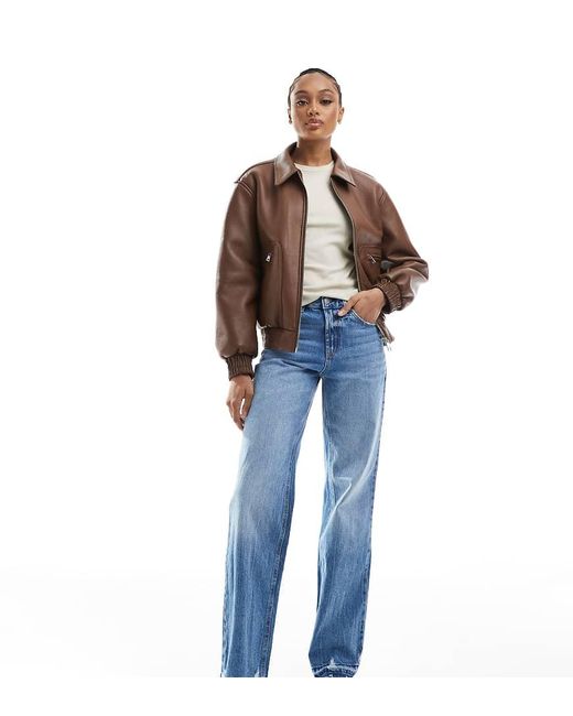 Stradivarius Blue Tall D92 Wide Leg Dad Jeans
