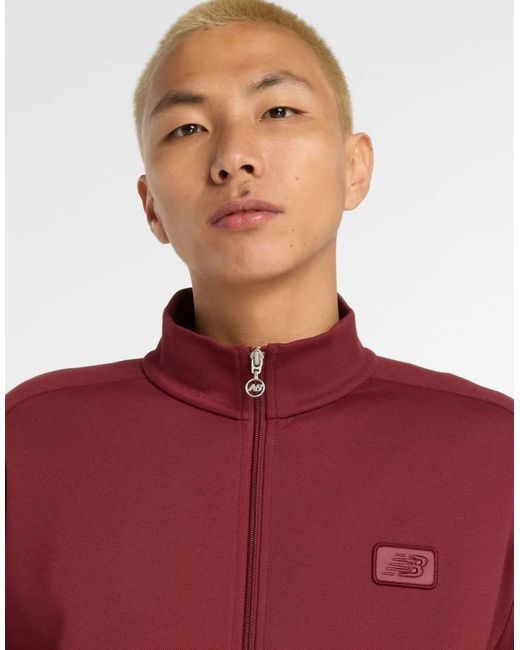 New Balance Red Post Season Pique Track Jacket for men