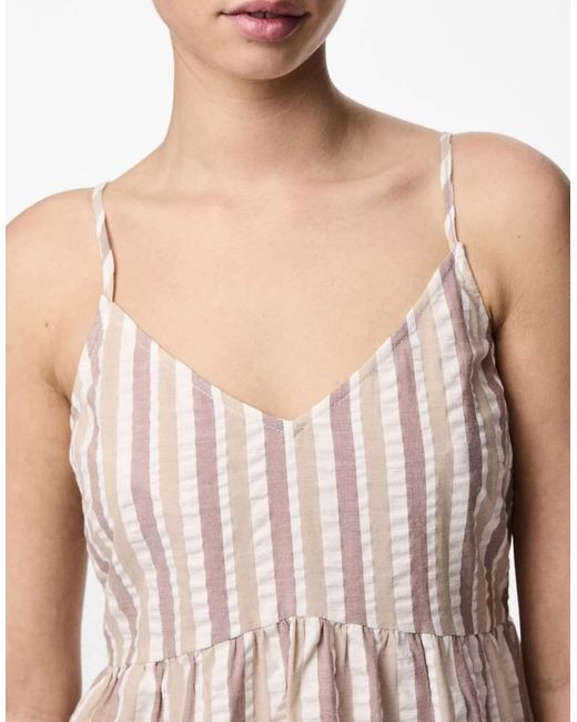 Vestito Midi Colore Nomad di Pieces in Natural