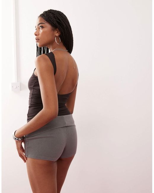 Weekday Brown Scoop Back Top