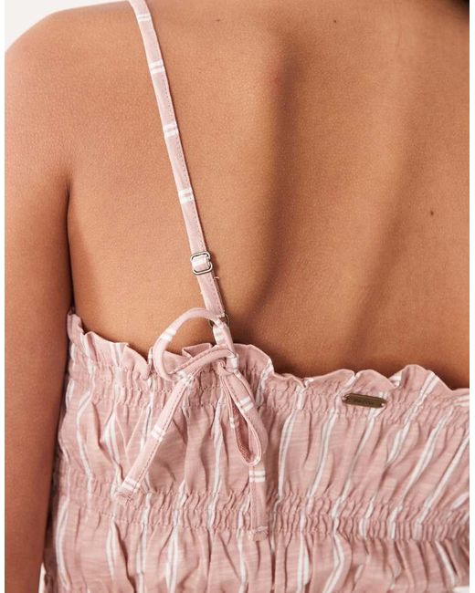 Barbour Pink Madeline Shirred Cami Top