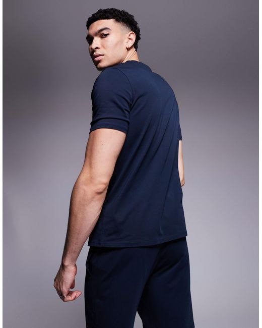 Boss Blue Unique Stripe Logo T-shirt Regular Fit for men