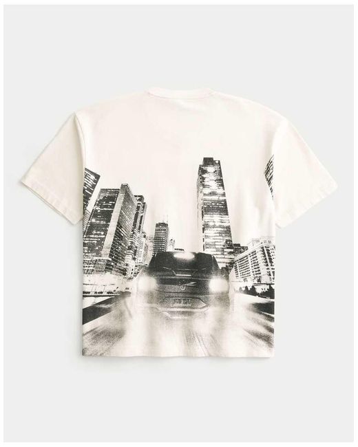 Hollister Natural Ford Mustang Dark Horse Football Tee for men