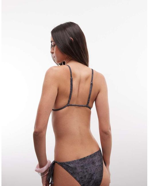Weekday Brown Tie Bikini Top Co-ord