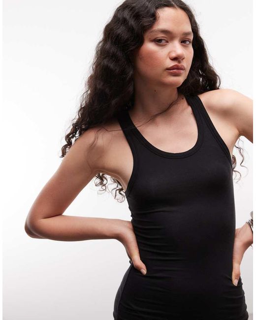 Weekday Black Super Soft Jersey Maxi Dress