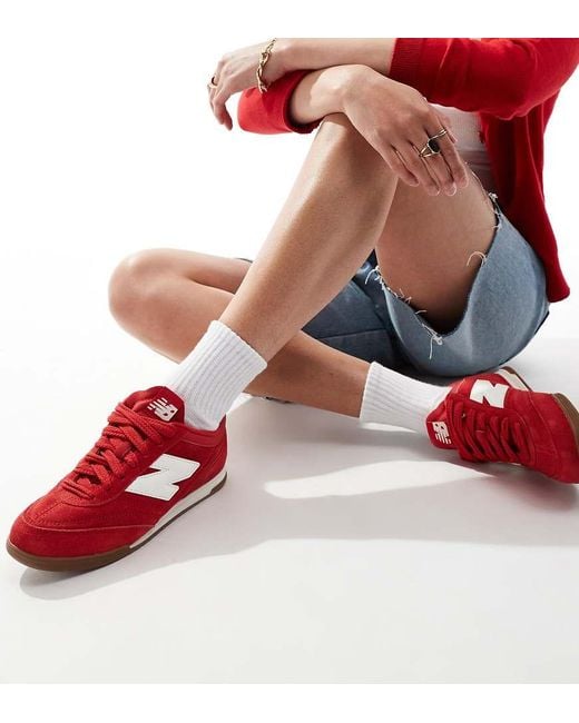 Red new balance sneakers discount