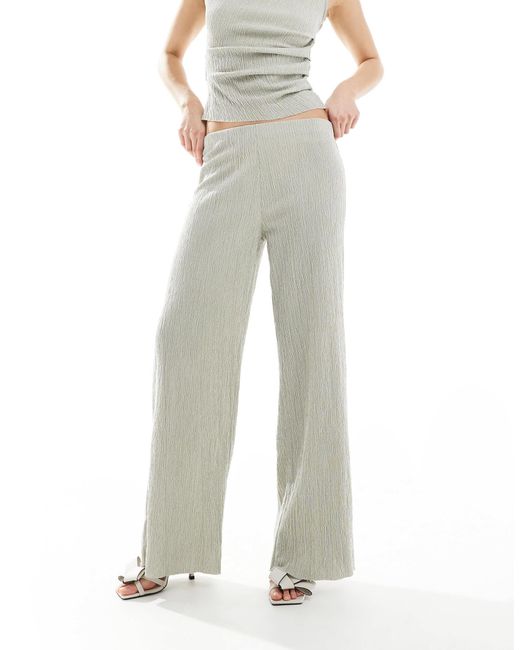 Pantalon ample texturé d'ensemble ASOS en coloris White
