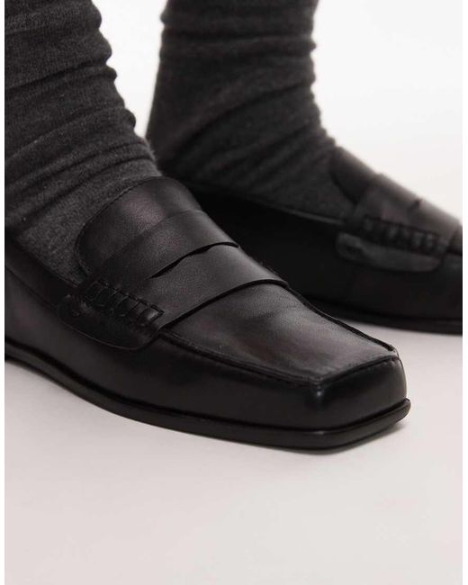 Bronx Black Colb-Y Square Toe Penny Loafer