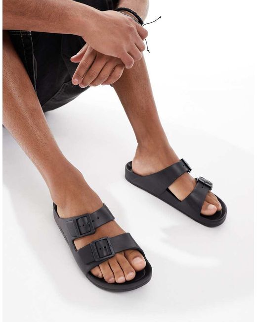 Jack & Jones Black Strap Sandal for men