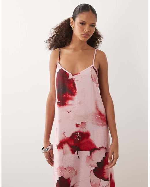 Jdy Midi Cami-Jurk in het Pink