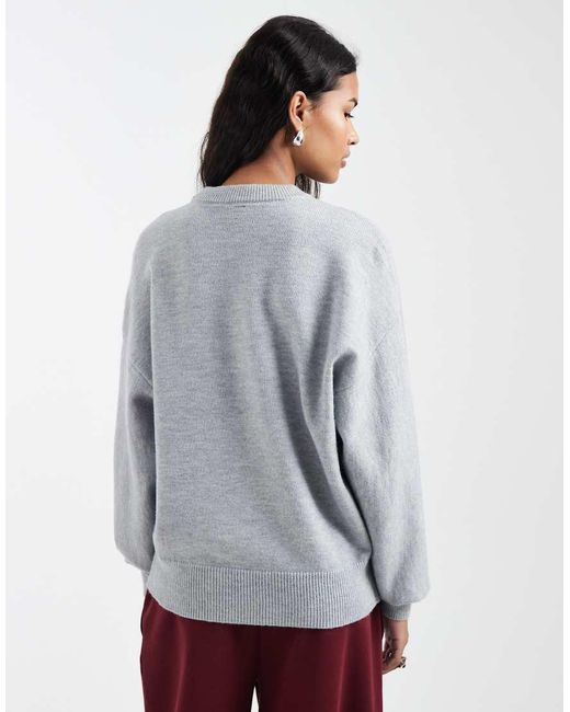 Cotton On Gray Slouchy Knit Sweater