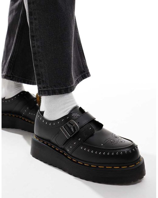 Dr. Martens Ramsey Quad Monk Shoes in Black for Men | Lyst UK