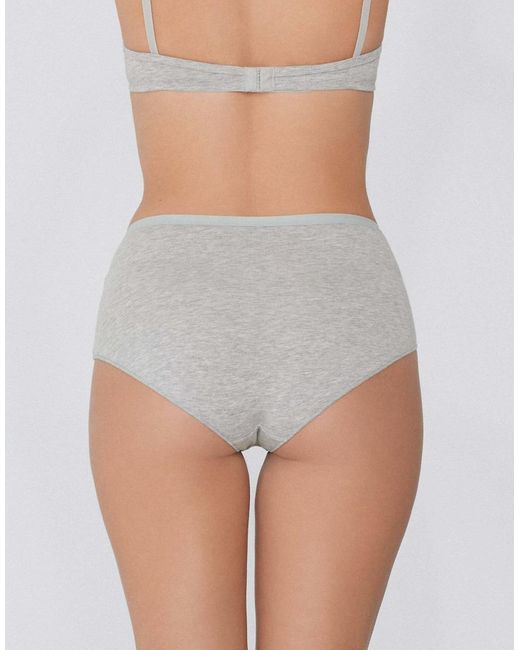 Tezenis Gray High-Waisted Knickers