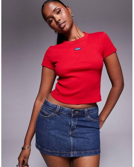 HUGO Red Baby Tee Cropped Top