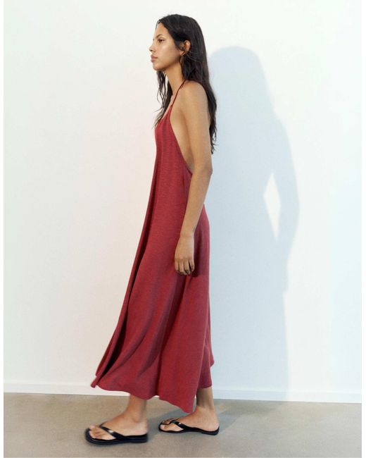 Pull&Bear Red – midikleid