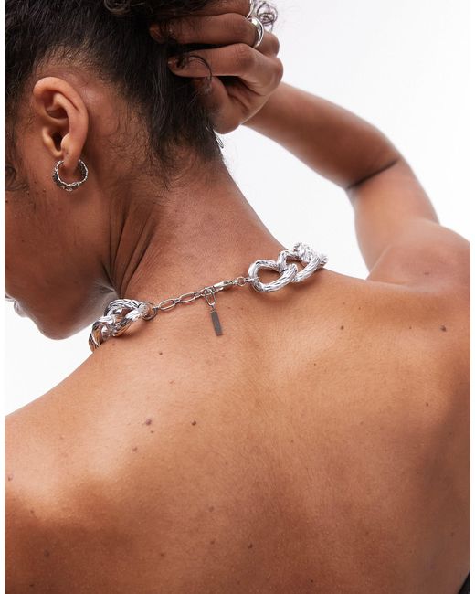 TOPSHOP Black Nikita Chunky Chain Necklace