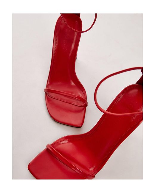 Goldie - sandali rossi con tacco alto di TOPSHOP in Red