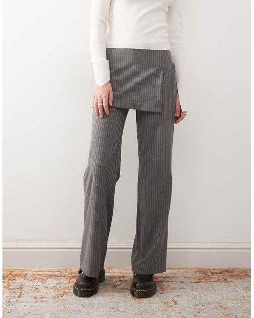 Collusion White Side Tie Skirt Trouser