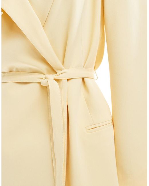 Blazer Sartoriale Oversize Allacciato di ASOS in Natural