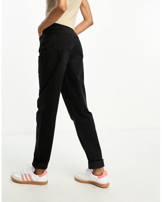 ASOS Black Asos Design Tall High Rise Relaxed Mom Jeans