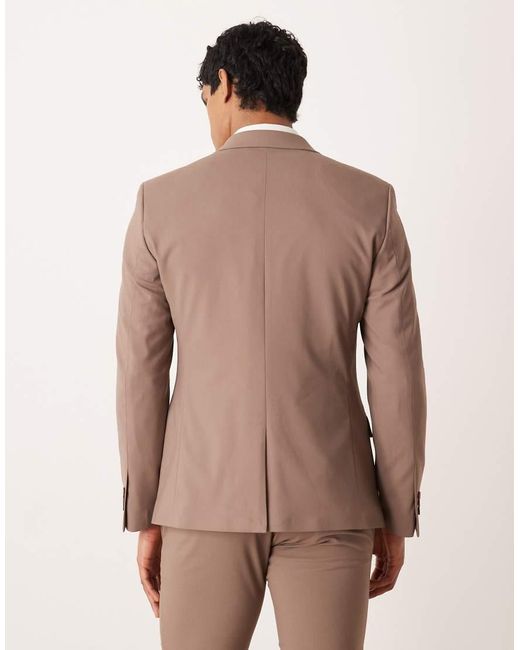 ASOS Brown Skinny Suit Jacket for men