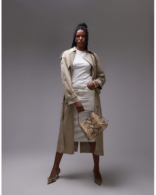 TOPSHOP Gray – geripptes, langärmliges t-shirt