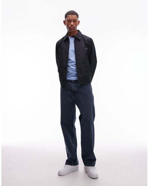 Tommy Hilfiger – verstaubare jacke in Blue für Herren
