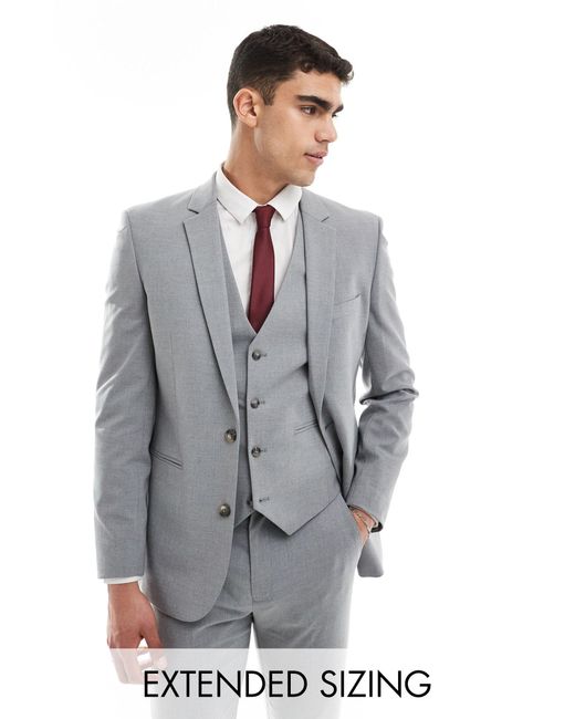 ASOS Gray Skinny Suit Jacket for men