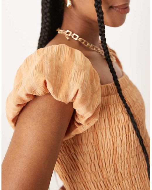 Glamorous Natural Square Neck Mini Dress