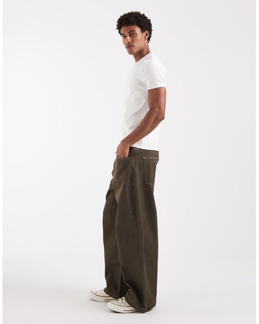 ASOS White Barrel Jeans for men