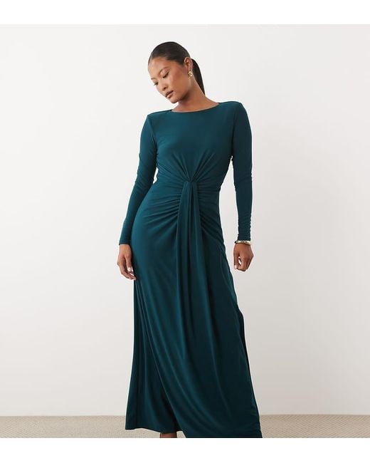 Forever New Blue Slinky Twist Front Maxi Dress