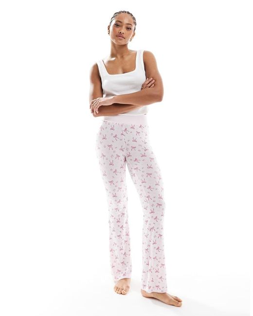 Cotton On White Cotton On Super Soft Asia Fit Relaxed Flare Pajama Pant