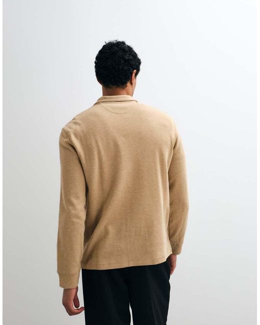 Polo Ralph Lauren Natural Icon Logo Estate Rib Quarter Zip Jumper for men