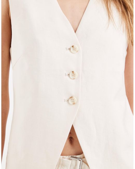 ONLY White Tailored Vest