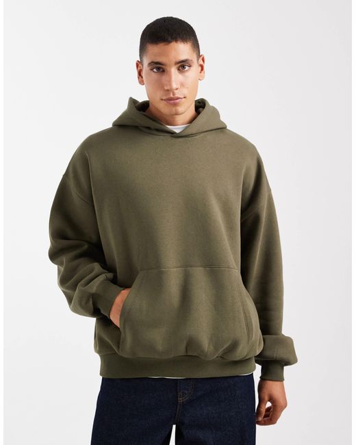ASOS – basic-kapuzenpullover in Green für Herren