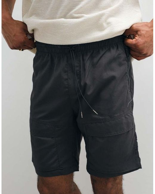 Brave Soul White Elastic Waist Shorts for men