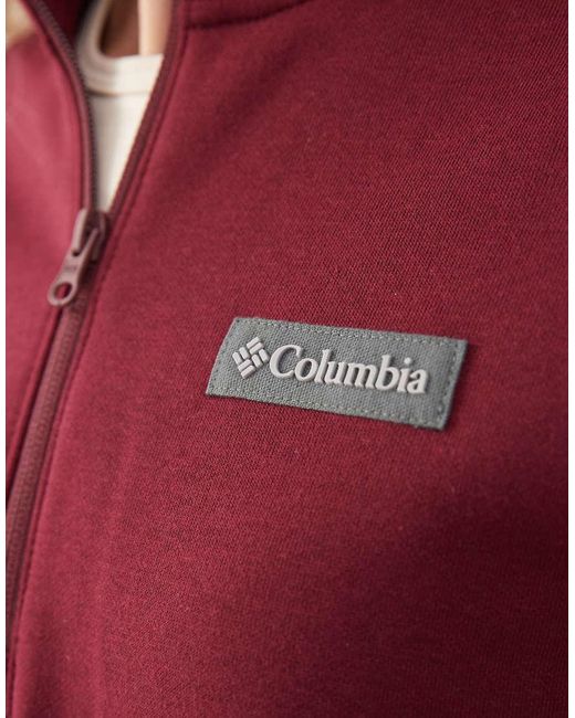 Columbia Red Meridian Creek Quarter Zip Fleece