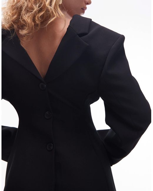 ASOS Black Tailored Sculpted Blazer Dress