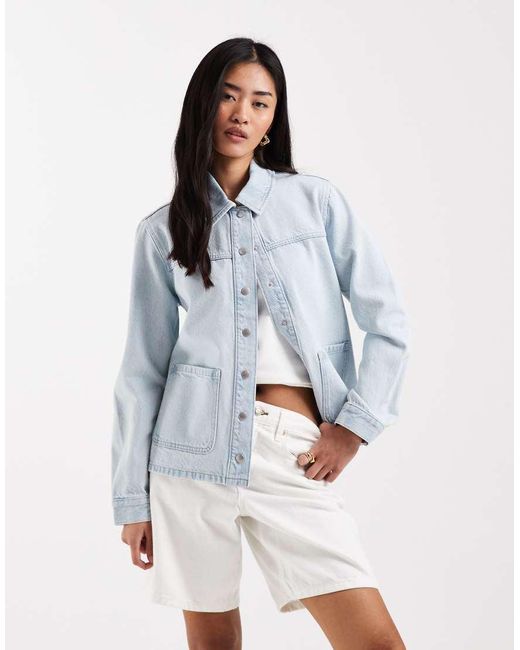New Look Blue Denim Shacket