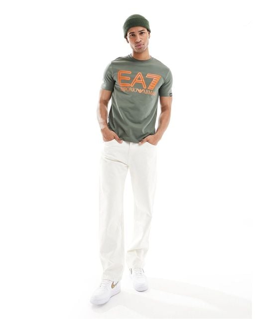 EA7 Armani – – t-shirt in Green für Herren