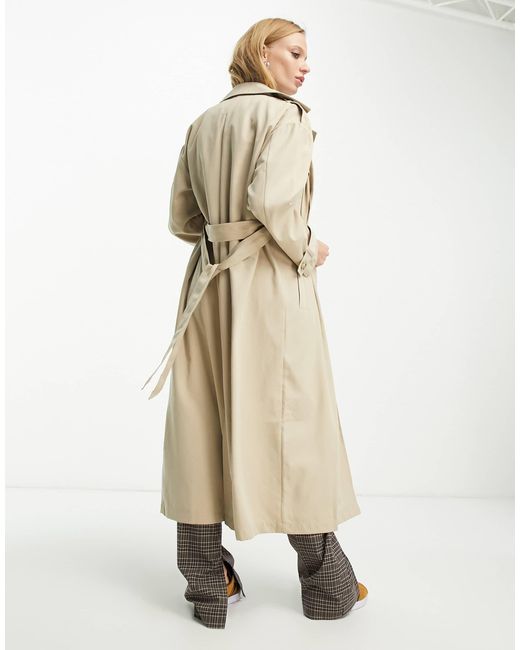 ONLY Natural Longline Trench Coat