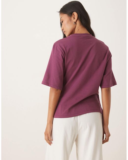 ASOS Purple Cinched Draped Tee