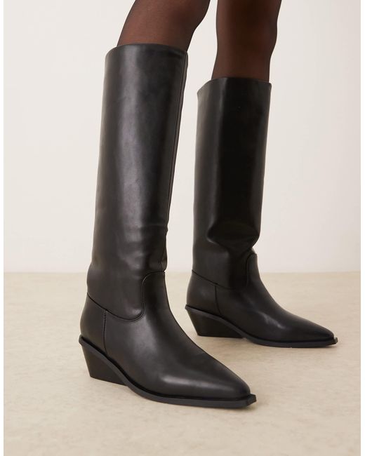 Glamorous Natural Western Knee Boots