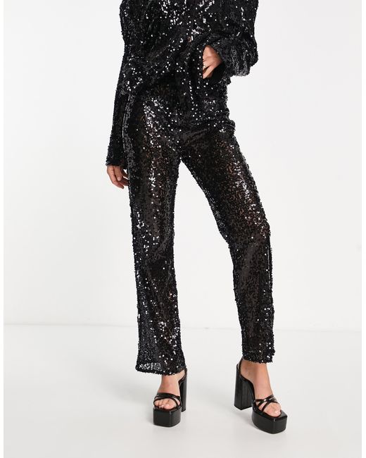 4th & Reckless Black Sequin Pants