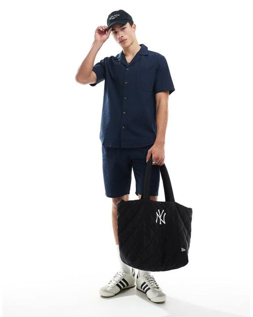 Only & Sons Blue Seersucker Shirt Co-ord for men