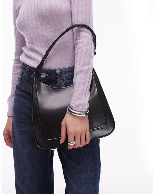 Mango Blue Squared Shoulder Bag
