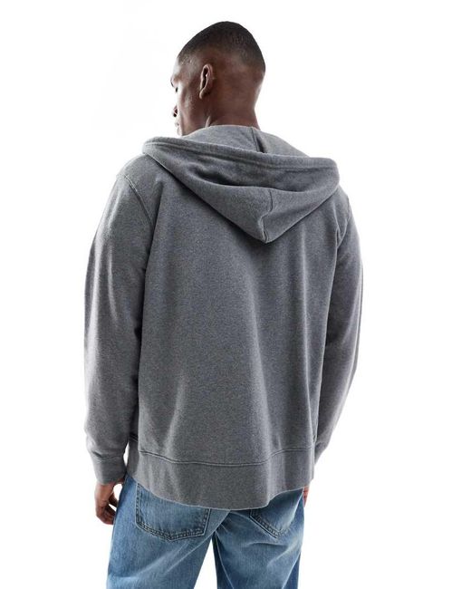 Levi's Blue Original Batwing Logo Full Zip Hoodie for men