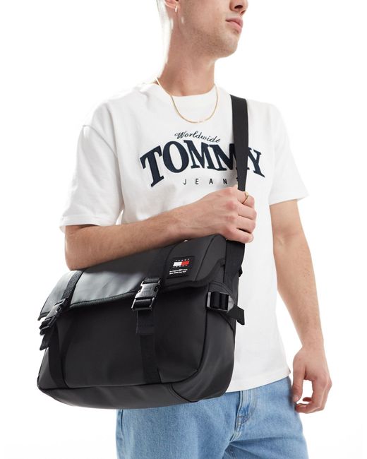 Tommy Hilfiger White Messenger Backpack for men