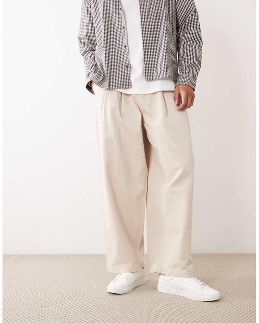 ASOS Natural Barrel Pants for men