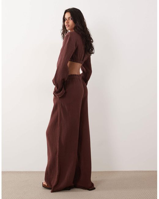 ASOS Brown Pull-on Pants Set